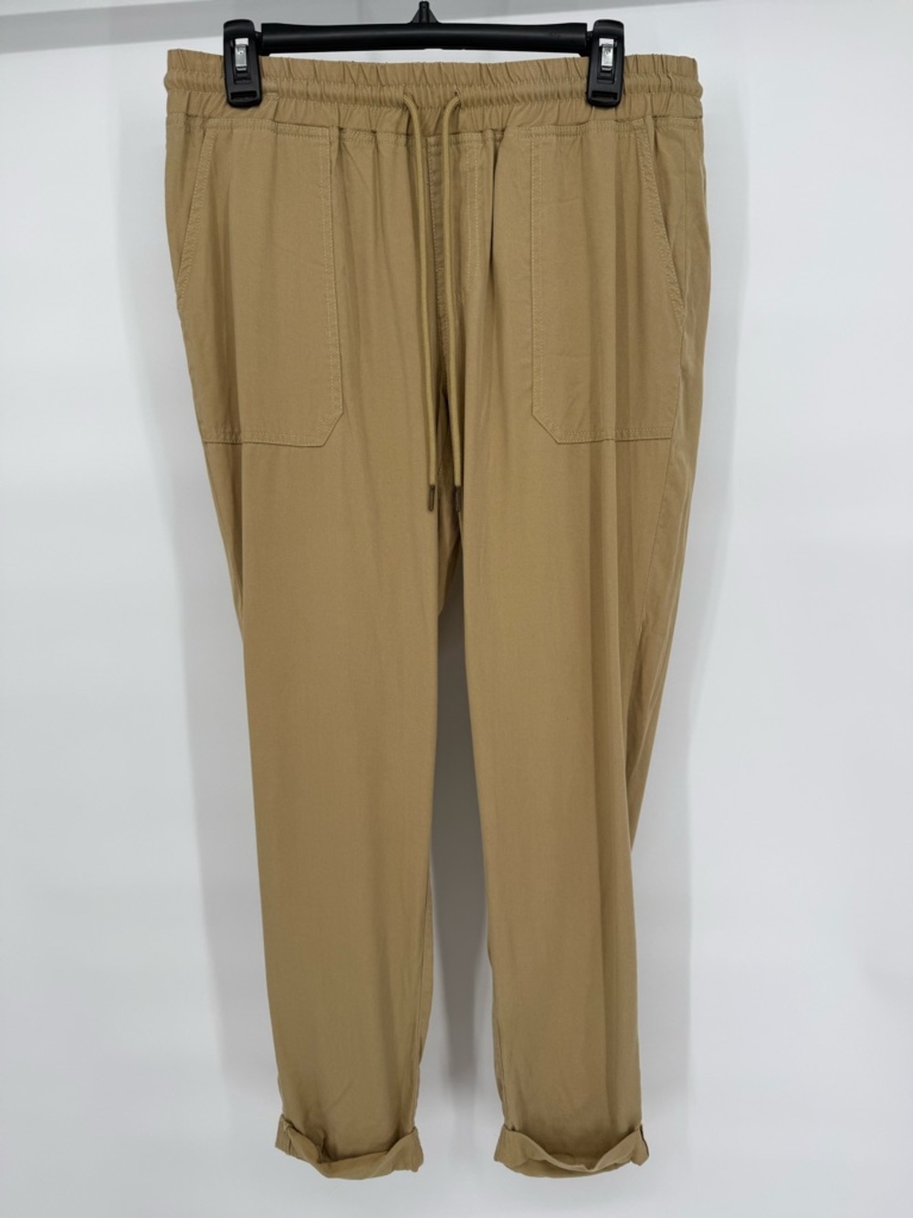 True Religion Rolled Jogger Pants Relaxed Drawstring Casual Streetwear Light Med